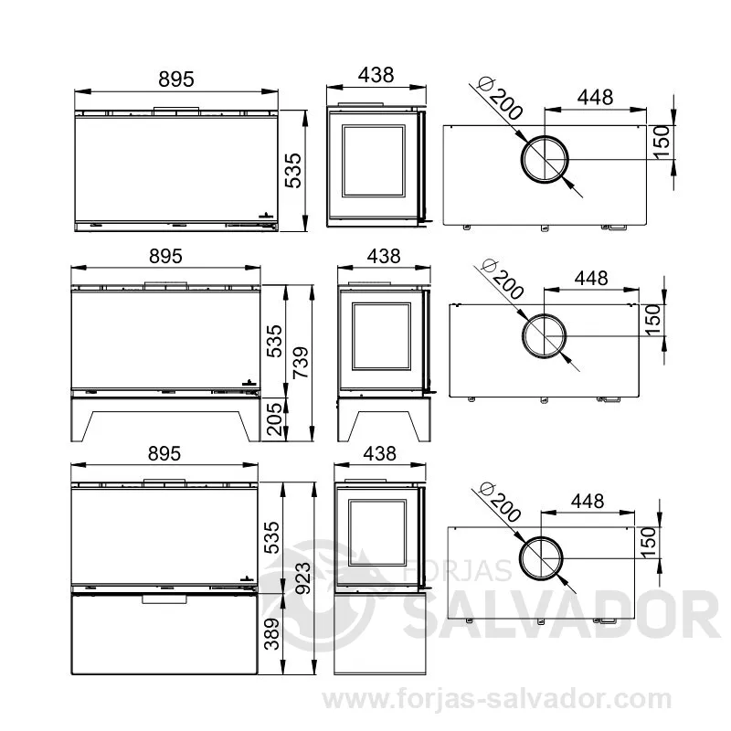 Plano de medidas Bronpi Cairo 90 3C BOX