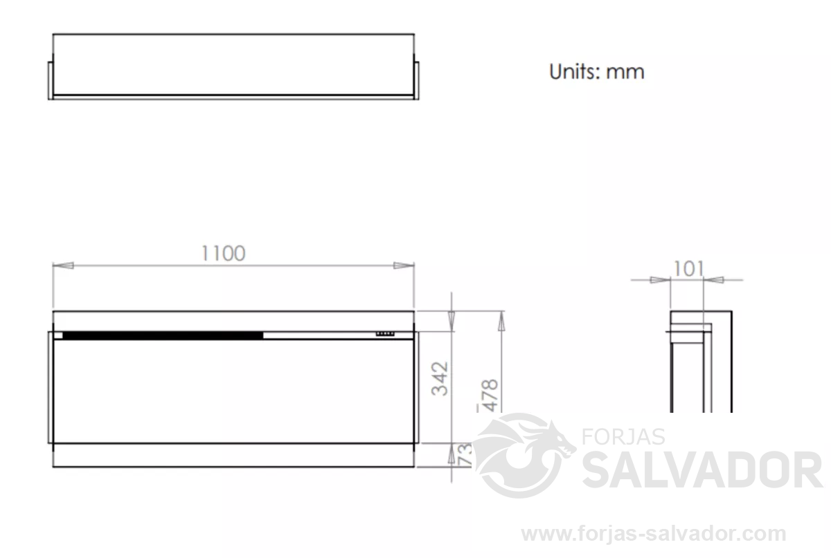 Plano de medidas Charlton & Jenrick  I1100E Slim