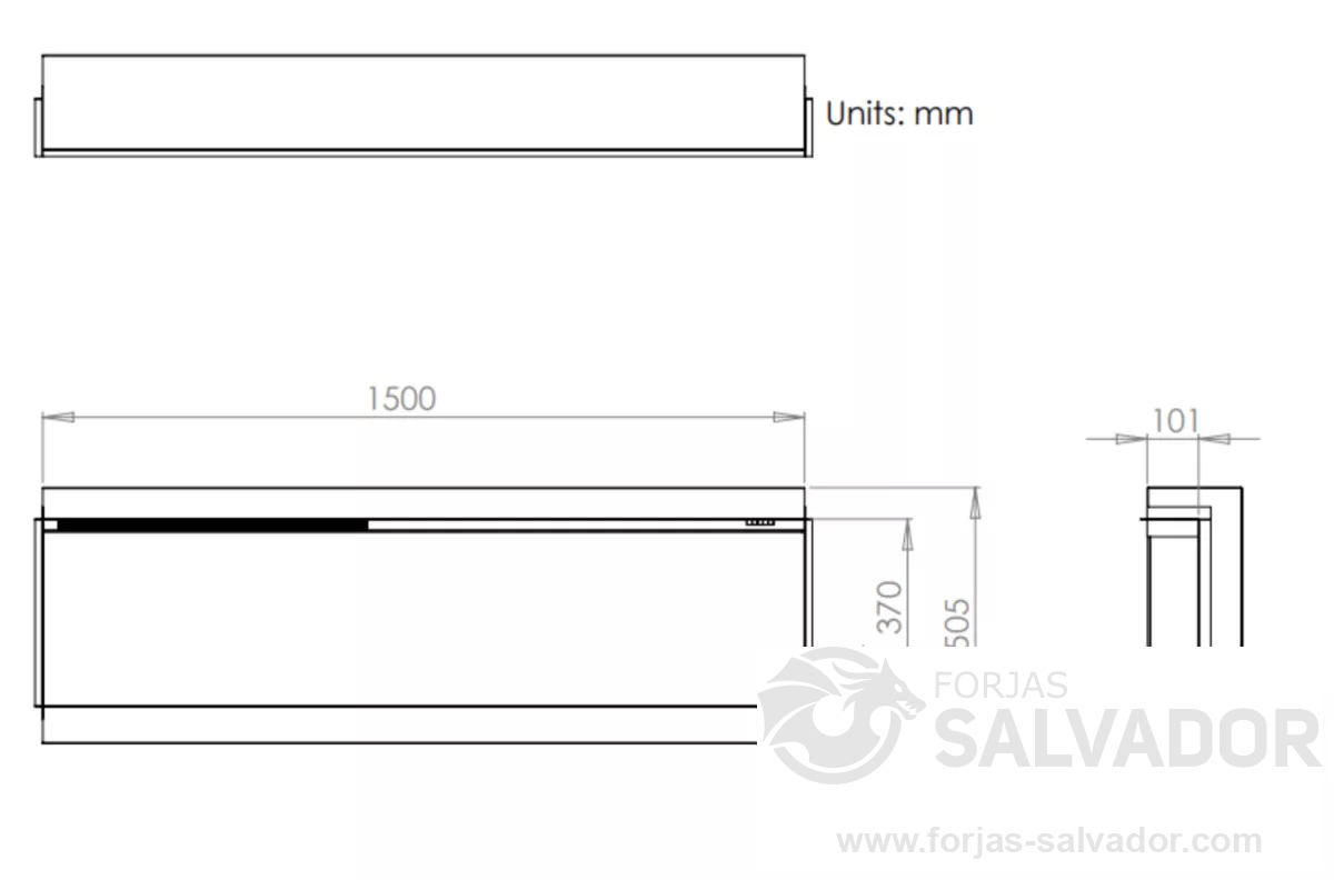Plano de medidas Charlton & Jenrick I1500E Slim