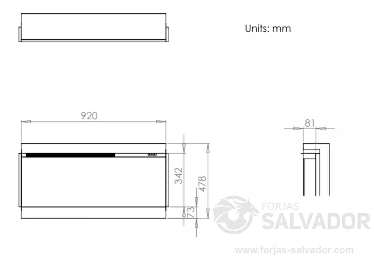 Plano de medidas Charlton & Jenrick I920E Slimline