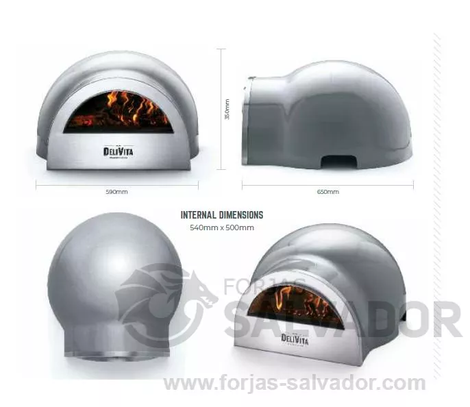 Plano de medidas Delivita Horno Dual Fuel