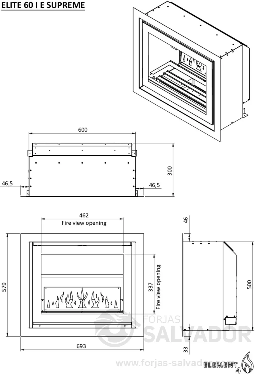 Plano de medidas Element4 Elite 60 I E Supreme