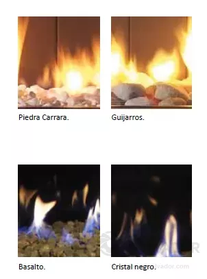 Opciones de acabado Chimeneas de Gas Hergom MG