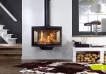 Chimenea Wanders Black Diamont suspendida en pared