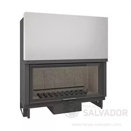 Atraflam 16/9 1000 Plus con interior de paneles refractarios negros