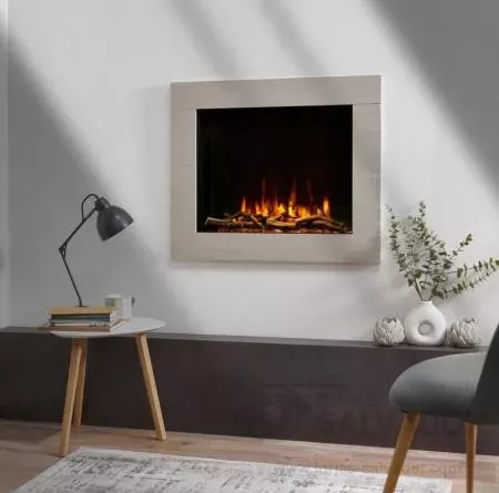 Chimenea eléctrica Charlton & Jenrick I560E Slimline instalada en un salón