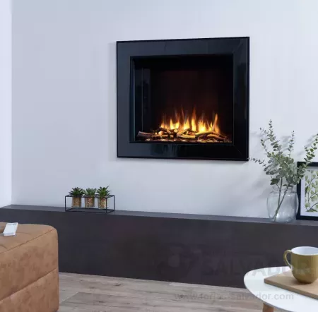 Chimenea eléctrica Charlton & Jenrick I560E Slimline con detalle troncos de serie