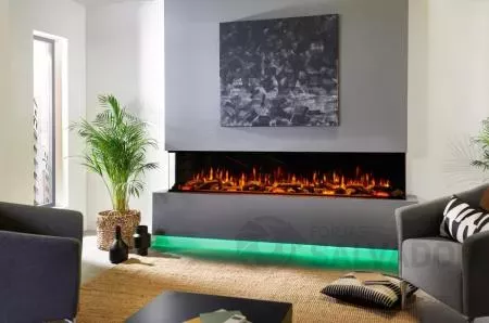 Chimenea eléctrica Charlton & Jenrick I2200E instalada en un salón