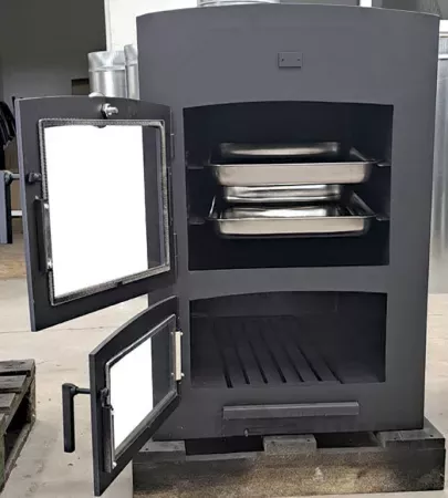 Barbacoa Horno León 1 abierta