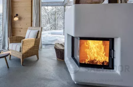 Austroflamm 55x55x68K 2.0 Esquinero Abatible foto 2