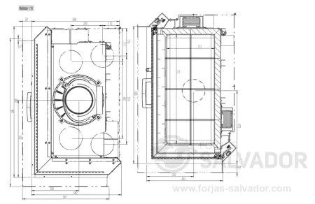 Austroflamm 89x49x45S 2.0 Esquinero Guillotina foto 5