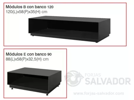 Opciones módulos para Bench 65