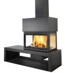 Vista frontal de la chimenea LL Calor LL-15D, estilo y rendimiento