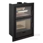 Vista en detalle del horno de leña LL-1180-3 Insertable