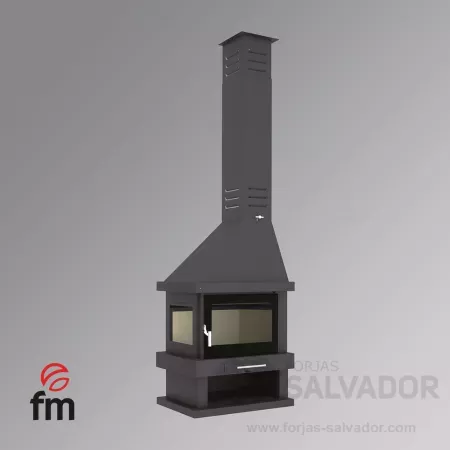 C-302 I cristal lateral izquierdo, interior vermiculita y cristal serigrafiado