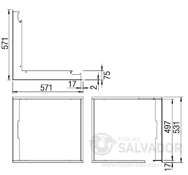 Marco decorativo 55X55X51K