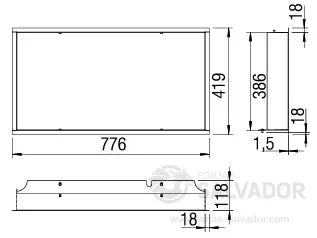 Marco decorativo 75x39S