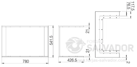 Marco decorativo 64x33x51 S3