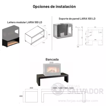 Opciones instalación Laria 100 LD