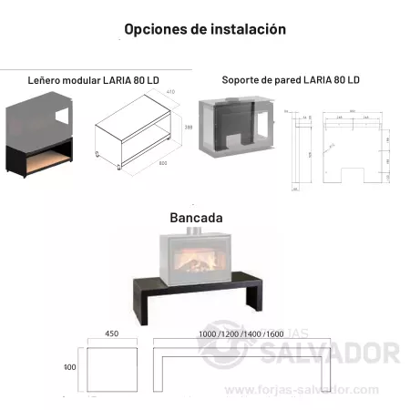 Opciones instalación Laria 80 LD