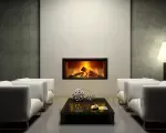 Hogar de leña ARGENTO 1050 H – visión amplia del fuego en formato horizontal