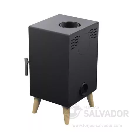 Salida de humos superior y trasera Jacco Pieds Bois