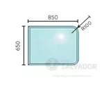 Plancha de suelo Jotul 650x850 cristal