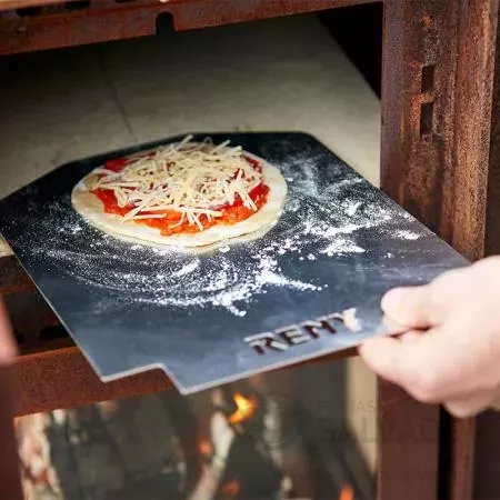 Interior horno con piedra para pizza