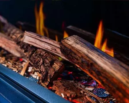 Detalle leños REAL OAK premium para Luminosa 185