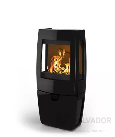 Esmaltada en negro brillante.
