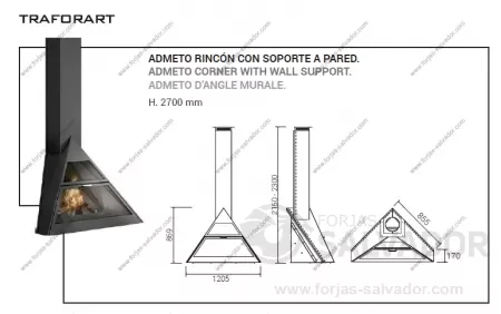 Traforart Admeto Rincón con soporte a pared