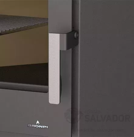 Detalhe da alça em aço inoxidável