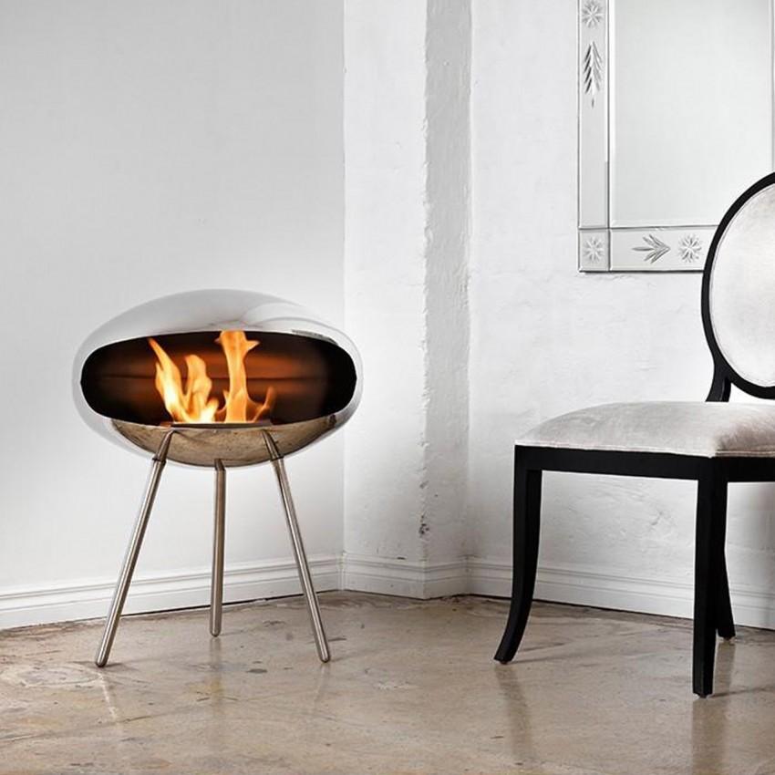 BioChimeneas de Diseño Cocoon Terra Stainless Marine