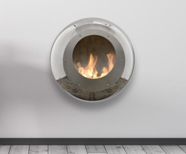 BioChimeneas de Diseño Cocoon Vellum Mural Stainless St