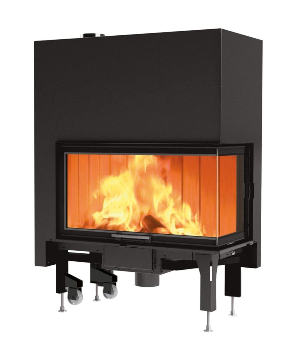 Hogar de puerta elevable Edilkamin Windo2 95 Int angular derecho