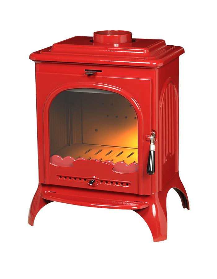 Estufa Invicta Seville 2 Esmaltada Roja