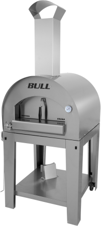 Bull Horno pizza a gas L con base foto de lado izquierdo