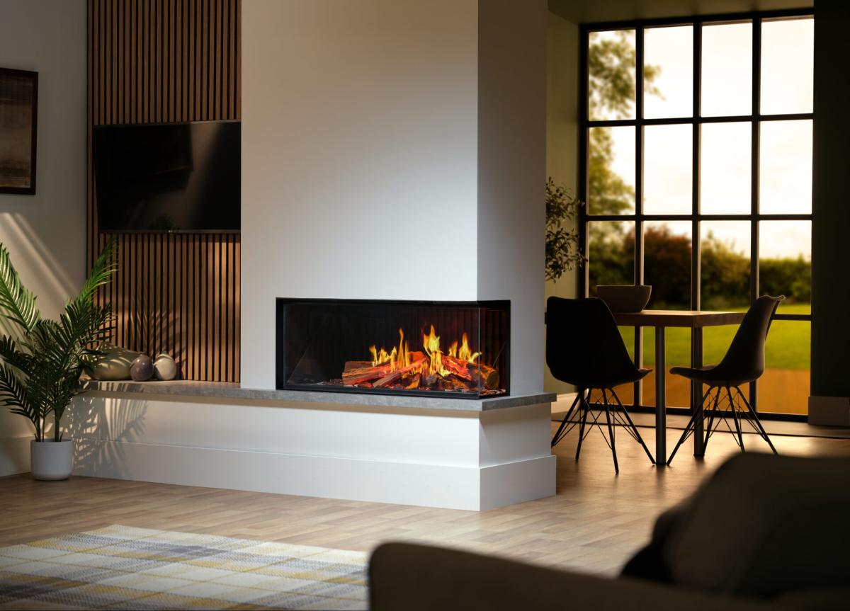 Chimenea eléctrica holográfica 3D Trimline iX10 Solus