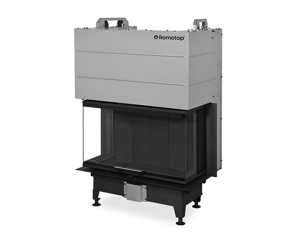 Hogar de puerta elevable Romotop Heat 80.52.31 Doble Corner interior negro