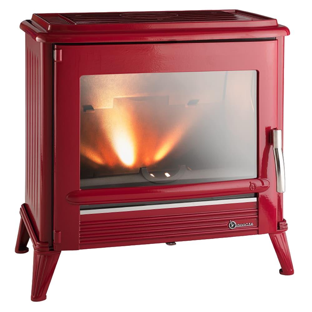 Estufa Invicta Modena Esmaltada Roja