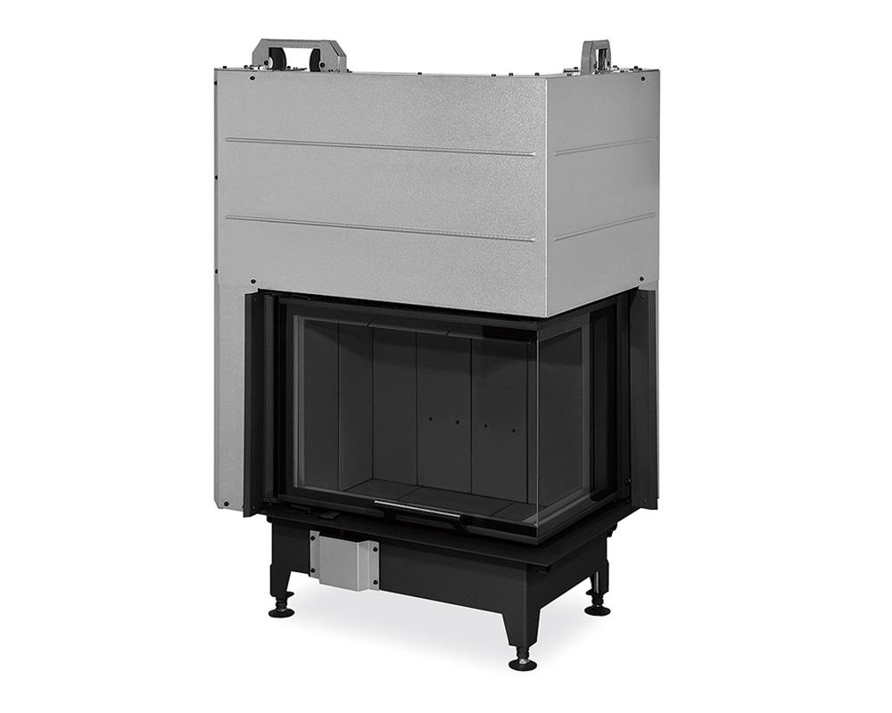 Hogar de puerta elevable Romotop Heat 65.51.40 Esquinero interior negro