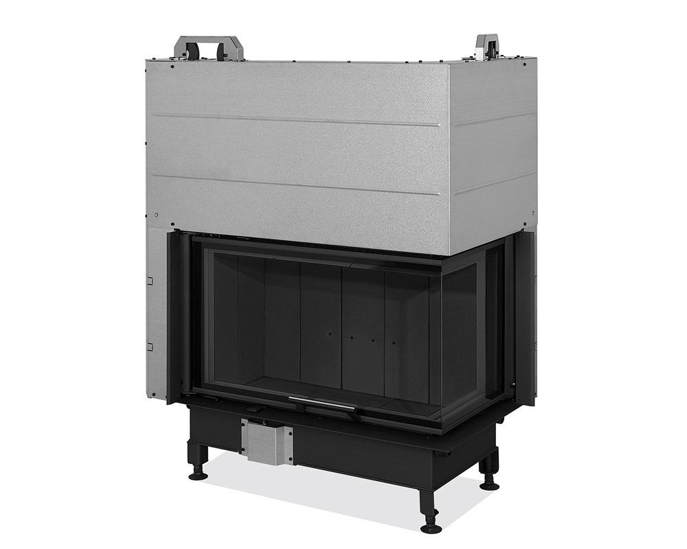 Hogar de puerta elevable Romotop Heat 81.51.40 Esquinero interior negro