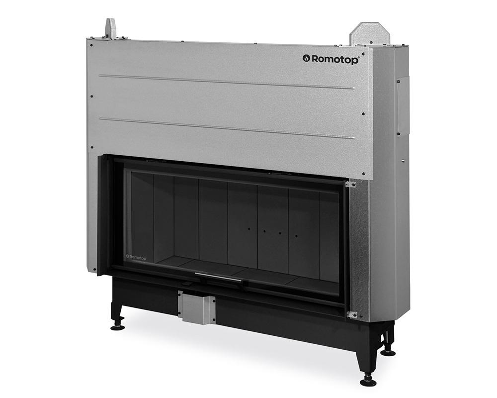 Hogar de puerta elevable Romotop Heat 110.50 Frontal interior negro
