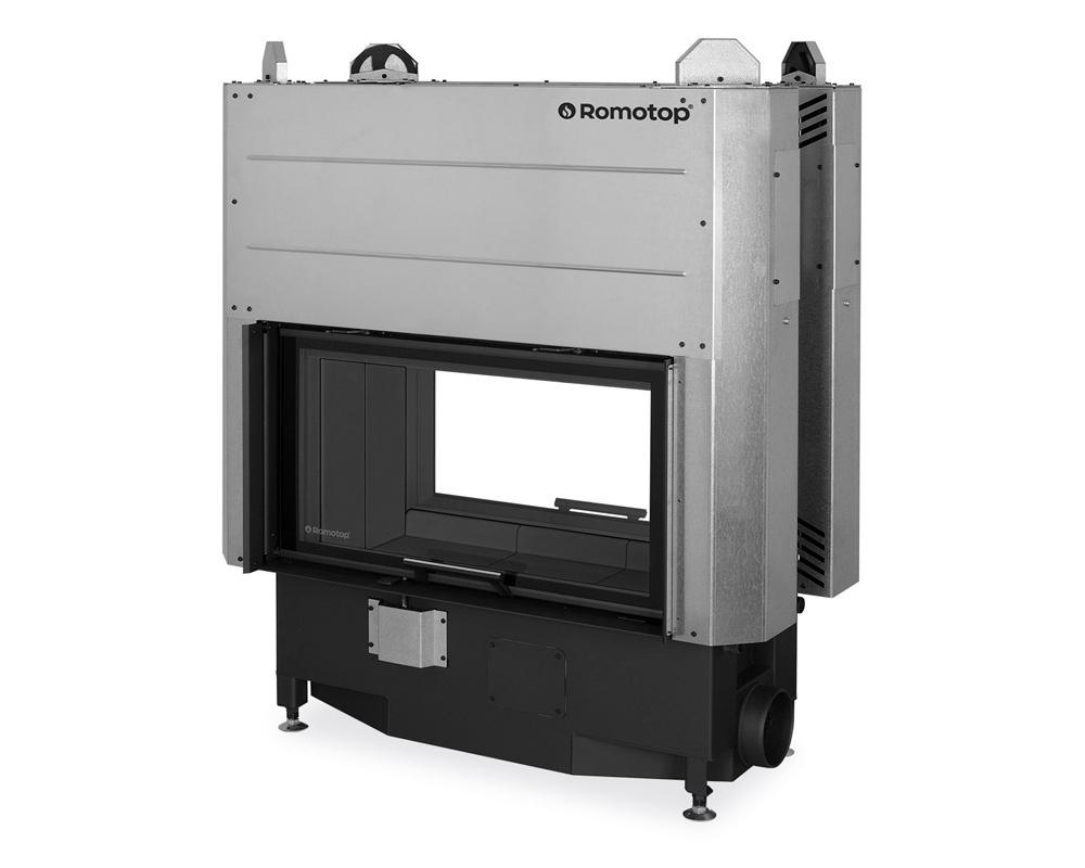 Hogar de puerta elevable Romotop Heat 88.50 Doble Cara interior negro