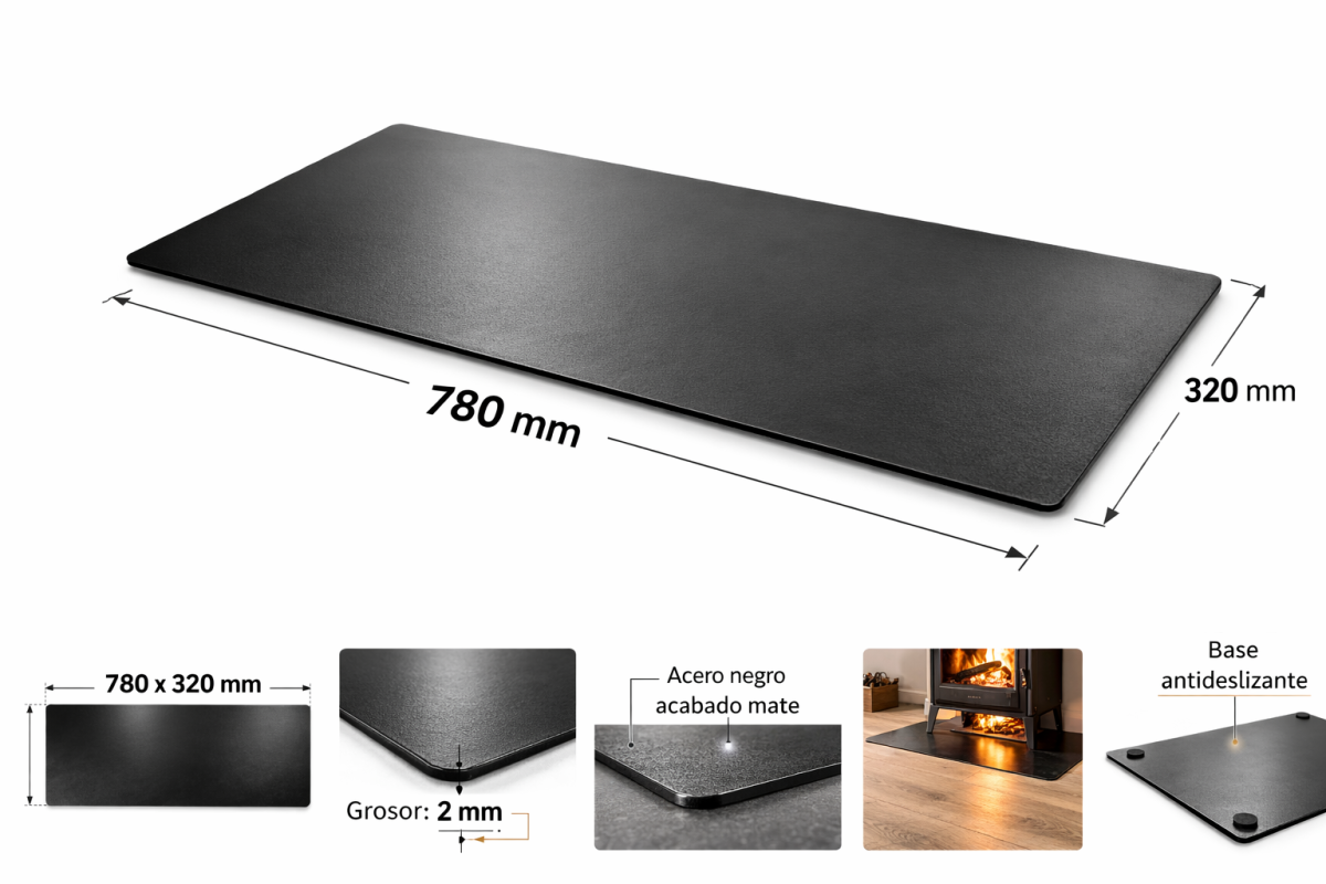 Accesorios y complementos Plancha de suelo 780 x 320 acero