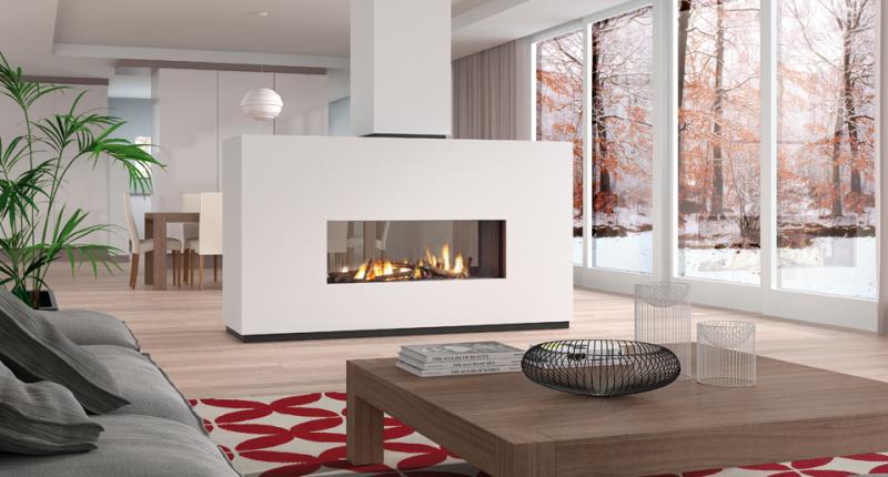 Chimeneas de Gas Chimenea  MG 120/38 T - Dos caras